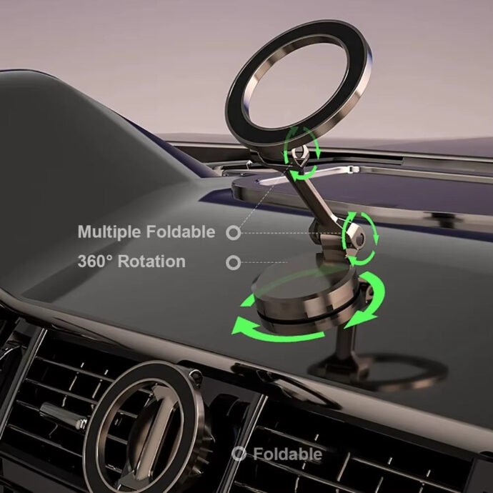 Support de Téléphone Magnétique pour Voiture – Rotation 1080° | Universel iPhone & Android GA - Image 14