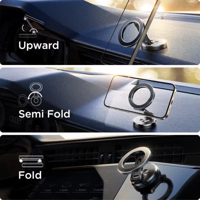 Support de Téléphone Magnétique pour Voiture – Rotation 1080° | Universel iPhone & Android GA - Image 6